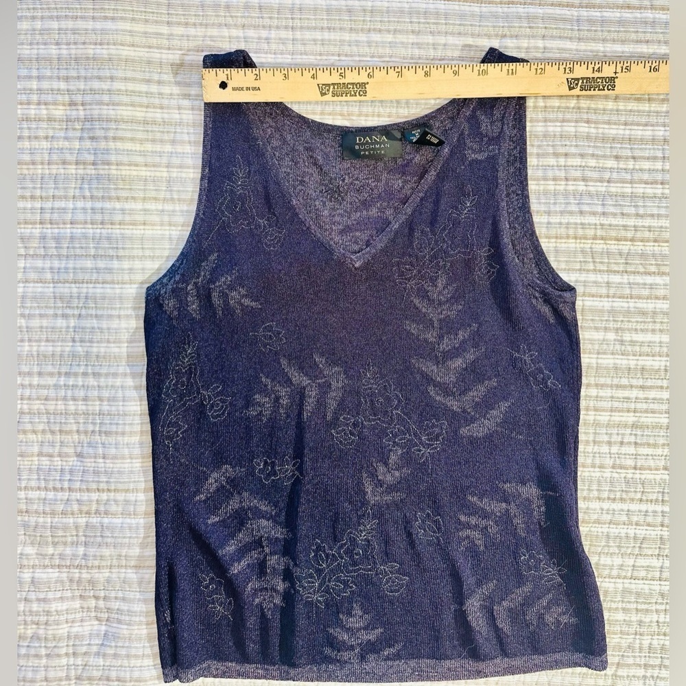 Dana Buchman Petite Purple Tank and Cardigan Set, Size M - Picture 7 of 13